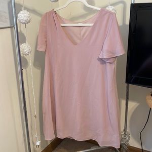 Mauve pink short sleeve dress